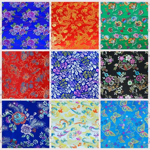 仿云锦织锦缎布料仿古diy新娘