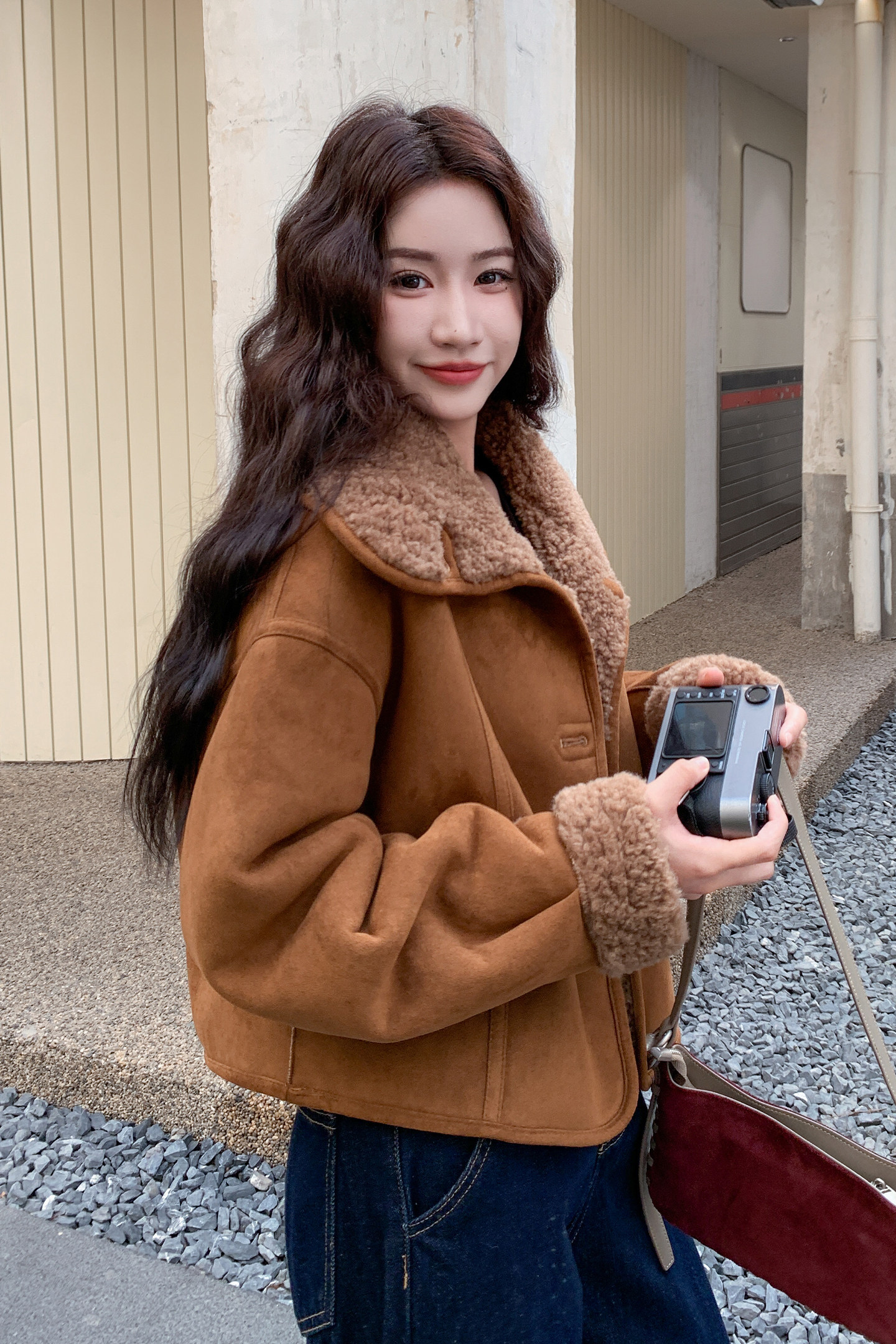 现货主推两面穿2025冬季新款显瘦皮毛一体外套女1507-P185K278,女装棉衣/棉服,莘蕾