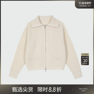 LADY’S DIARY 法式设计感开衫毛衣女秋冬季新款绵羊毛软糯针织衫