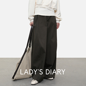 LADY’S 设计感高腰显瘦通勤休闲长裤 DIARY直筒阔腿裤 25春秋新款