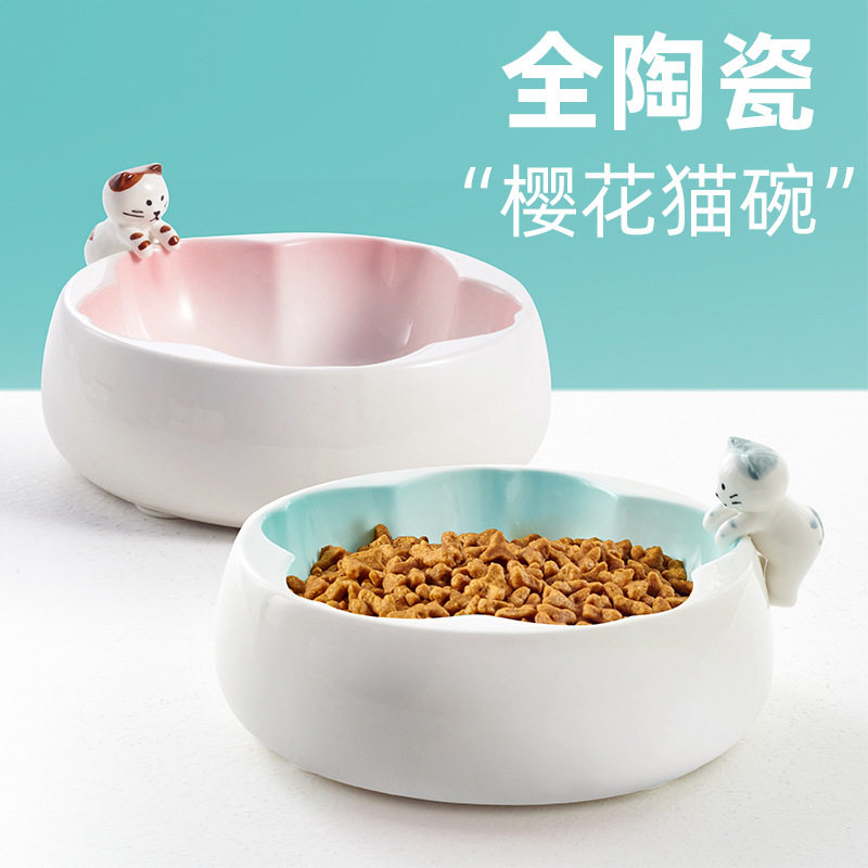 猫碗陶瓷狗狗防打翻猫咪食盆具猫粮碗宠物喝水碗狗盆饭碗宠物用品