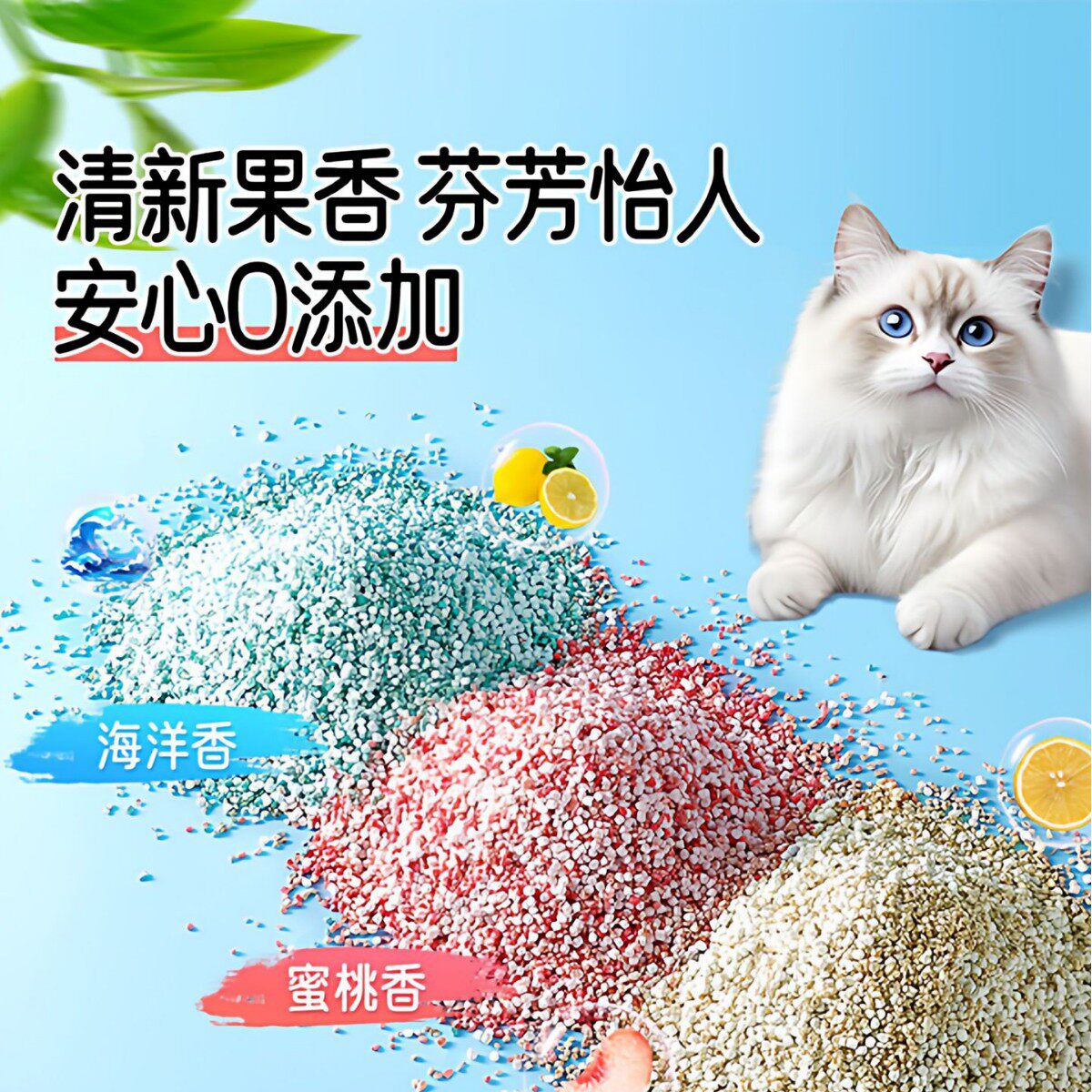 小苏打颗粒猫砂除臭珠猫咪伴侣持久留香除臭味剂杀菌去味一件代发