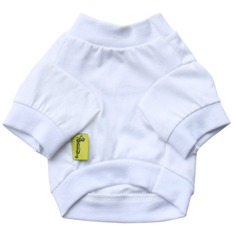 工厂宠物服装狗狗猫咪衣服批发棉汗布DIY小型犬泰迪比熊体恤春夏