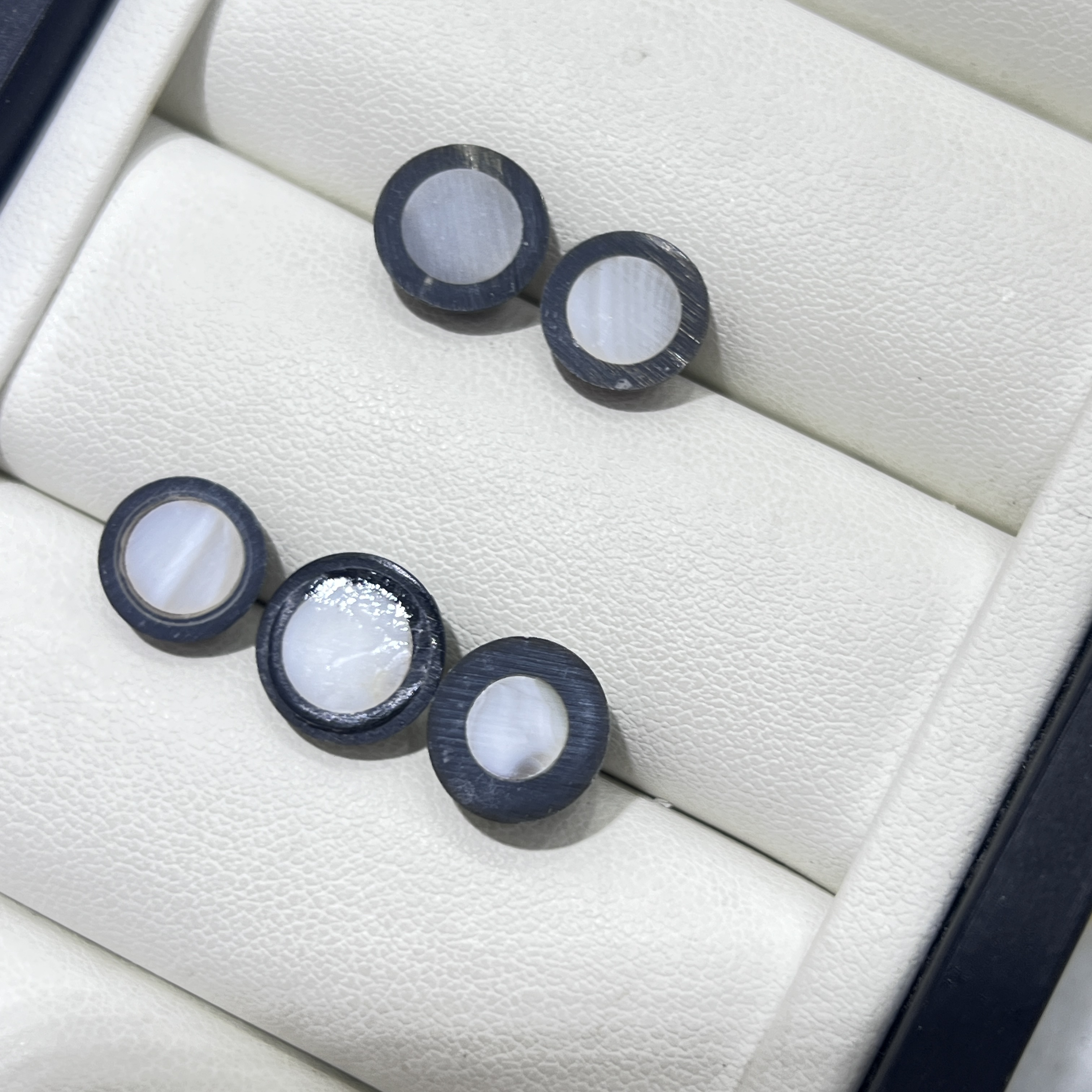 大溪地珍珠切片直播讲解道具科普实物天然海水黑珍珠切面珍珠