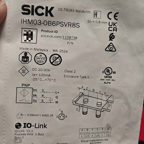 可议价西克接近开关IHM03-0B6PSV R8S 订货号110维修