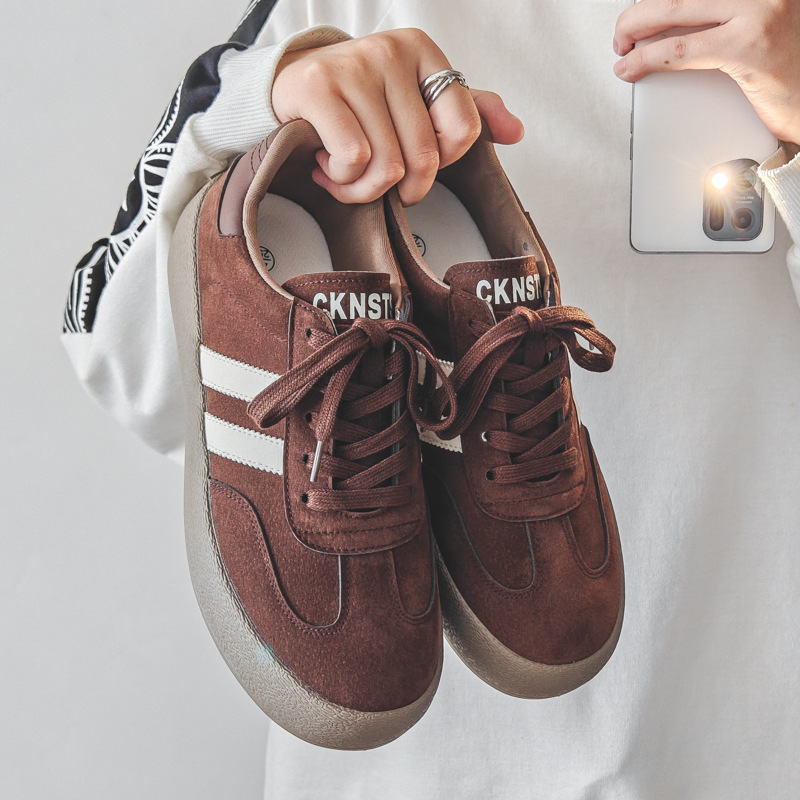 情侣复古德训小白鞋2024秋冬帆布鞋百搭休闲ins板鞋6318P65，男鞋休闲鞋，星座517