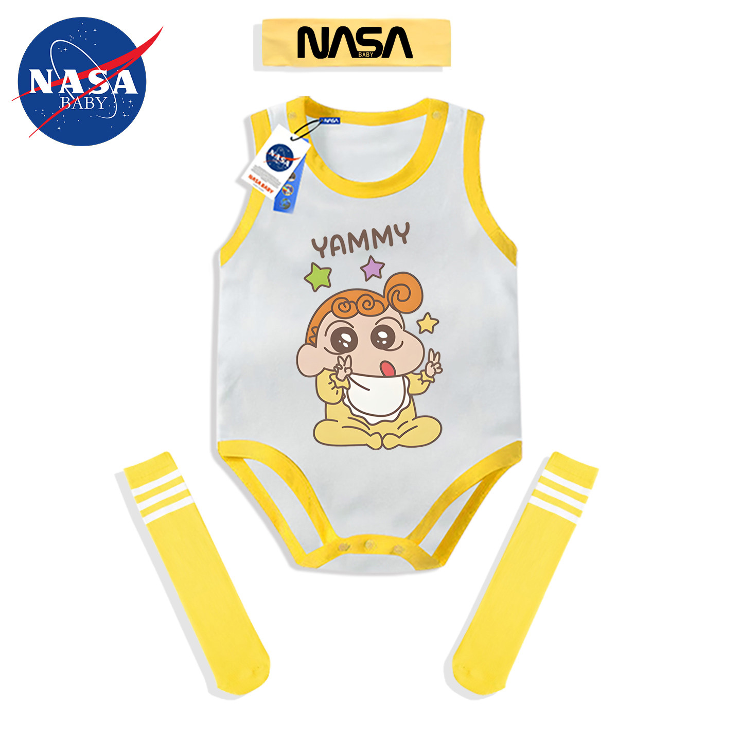 夏季新生婴儿无袖背心三角包屁衣宝宝连体衣纯棉蜡笔小新小葵薄款