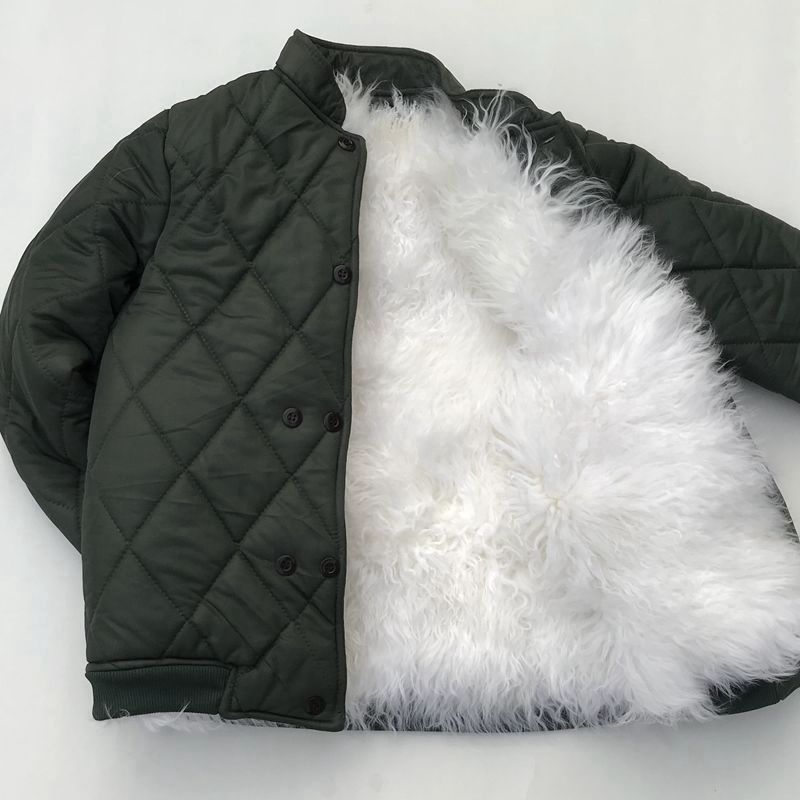 羊毛棉袄男中老年棉服