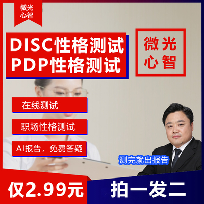 Disc性格测试PDP性格测试职业行为风格人格测试领导团队风格测试