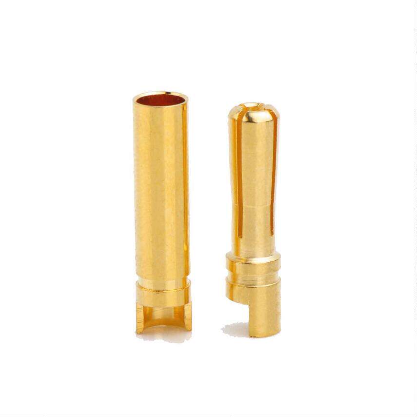 遥控模型车专用香蕉头4mm接头100/80a 镀金一对3元 公头 母头