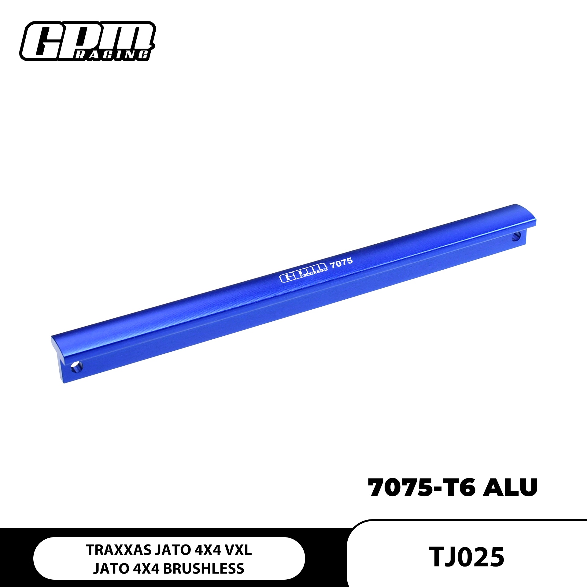 TRAXXAS 1/8 JATO 4X4 VXL 铝合金7075底盘中支撑加强T型结构