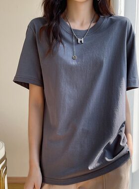 白色新疆纯棉t恤男女同款短袖打底上衣ins大码半袖夏季宽松内搭