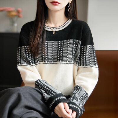 慵懒宽松长袖秋冬外穿打底毛衣