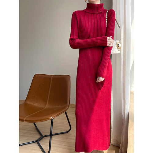 长款毛衣裙中长款内搭打底长裙