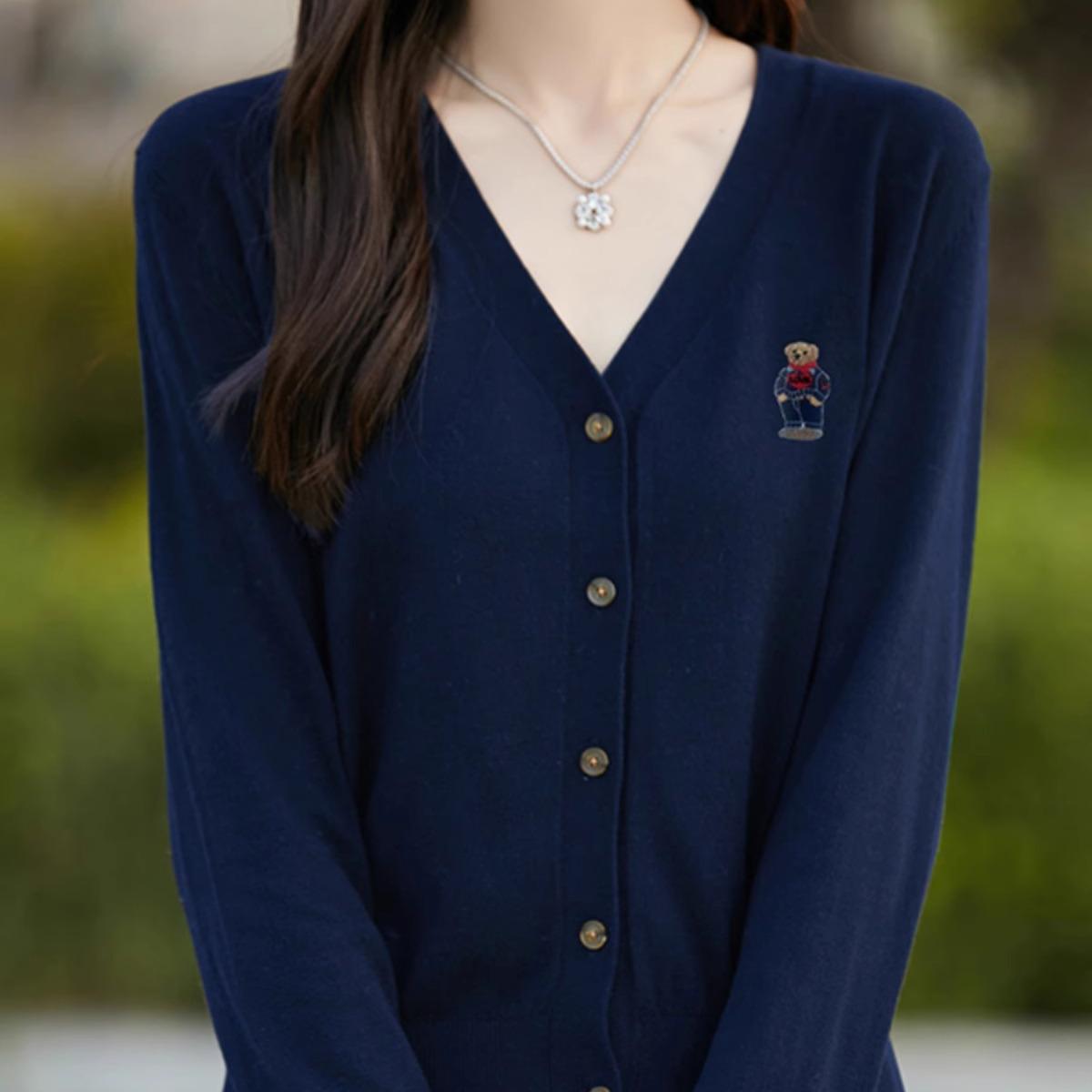 外套上衣高腰显瘦V领毛衣上衣