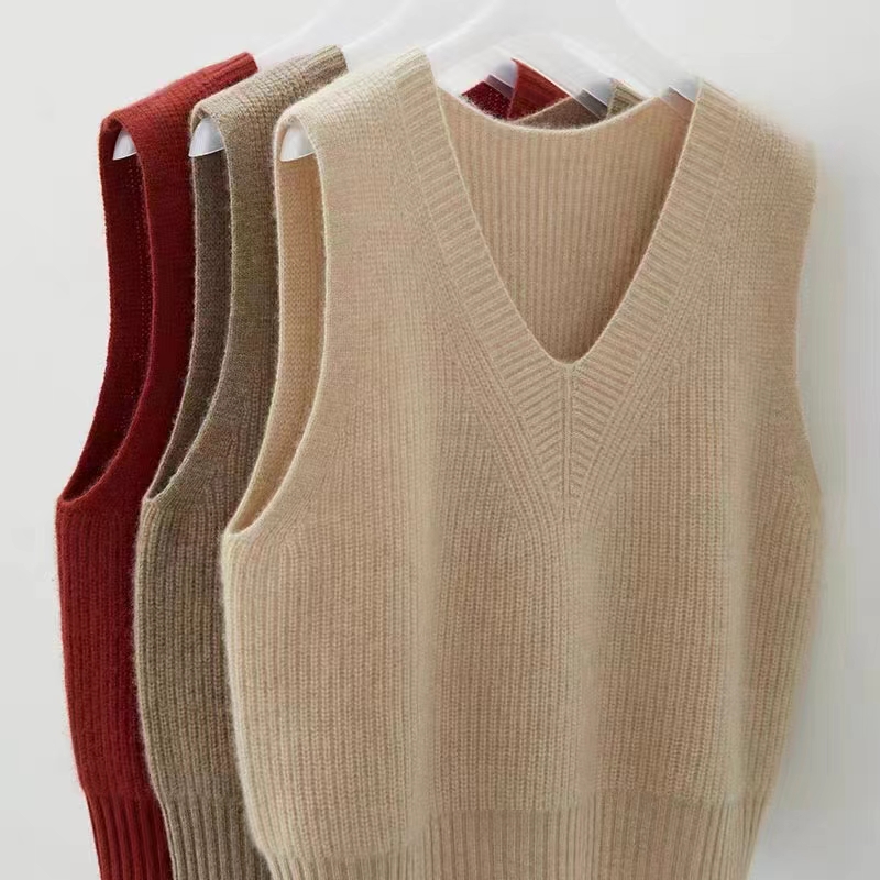 打底衫毛衣气质无袖背心潮