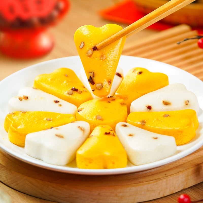 古蜀味道蒸糕300g金玉良缘发糕双色米糕南瓜糕早餐半成品