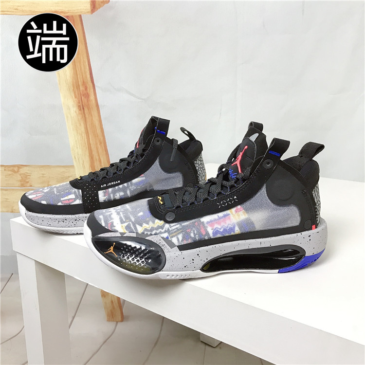 Air Jordan乔 AJ34 GS大童男女黑白运动实战篮球鞋 CZ7742-008-封面