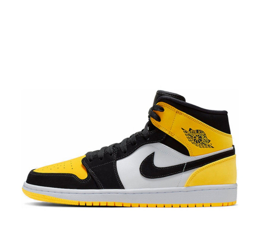 air jordan 1 mid 乔aj1黑黄脚趾19款新欢男中帮篮球鞋852542-071
