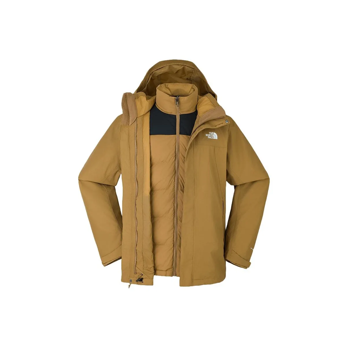 北面三合一羽绒内胆防水防风保暖