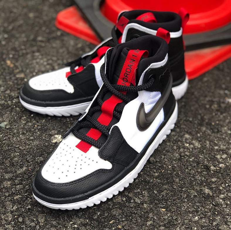 air jordan 1 high react aj1 全新缓震 黑白红篮球鞋 ar5321-016