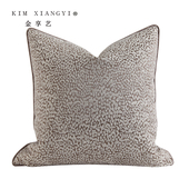 美式 轻奢沙发抱枕高端靠垫棕咖方靠包靠枕靠背套酒店样板间设计师