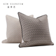 美式 酒店靠包高端米银方枕套 简约现代靠垫抱枕沙发客厅样板房软装