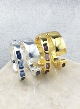 西班牙2024 UNOde50热卖创意高品质时尚个性七彩开口指环