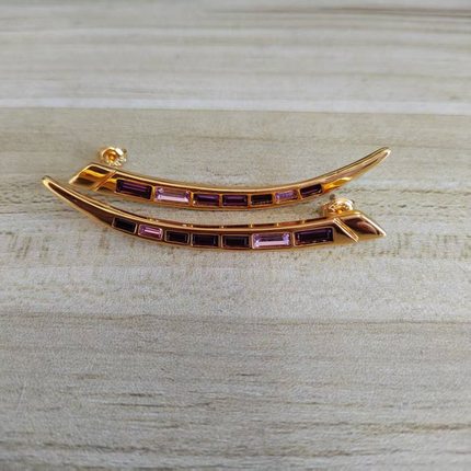 西班牙unode50 小众设计轻奢复古水晶牛角耳钉女小众简约气质