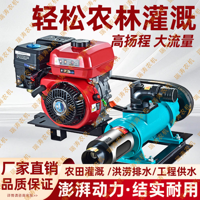 汽油机水泵高山供水泵一寸抽水机螺杆泵柴油机抽水泵高扬程污水泵