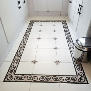 自粘走廊客厅地砖防水波导线贴纸欧式 饰贴画 腰线墙贴瓷砖踢脚线装