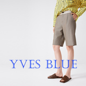 BLUE 裤 春夏西装 YVES 短裤 休闲直筒通勤百搭五分西装 售罄不补