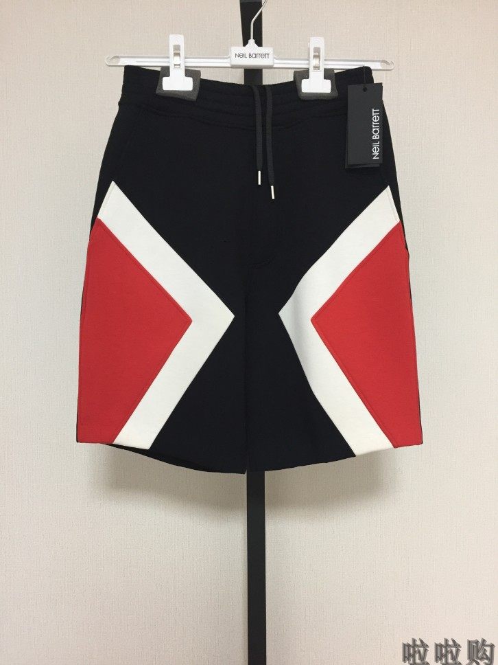 NEIL BARRETT SLOUCH FIT 男 太空棉修身微吊裆休闲短裤 正品现货