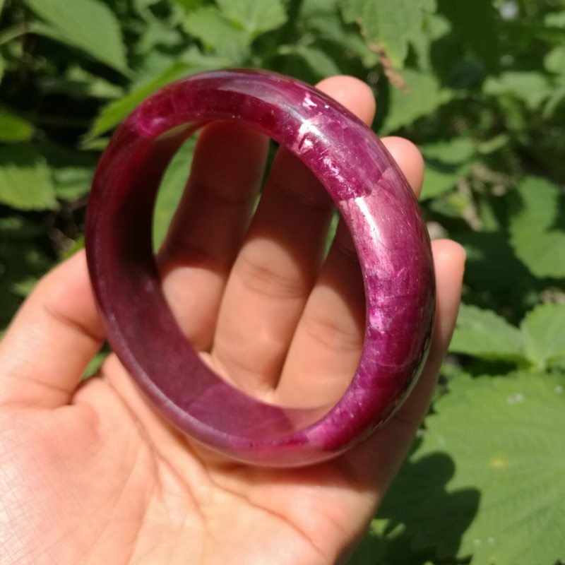 天然无暇红绿宝手镯 红宝石手镯 明艳奢华 大气 多款 圈口58