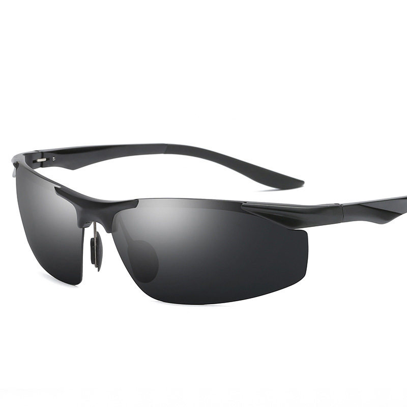 偏光太阳镜男士时尚运动钓鱼眼镜骑行驾驶墨镜框架新款铝镁合金