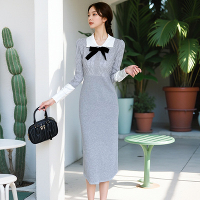 配大衣的内搭毛衣连衣裙