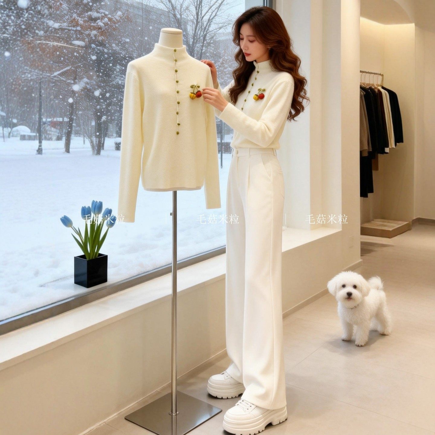 针织衫上衣女秋冬季2026新款半高领立体南瓜樱桃修身内搭打底毛衣,女装/女士精品,毛针织衫,淘宝优惠券,粉丝福利购,淘宝优惠卷