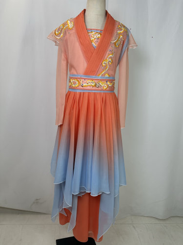 越女词儿童款演出服表演服装飘逸大摆裙剧目服艺考