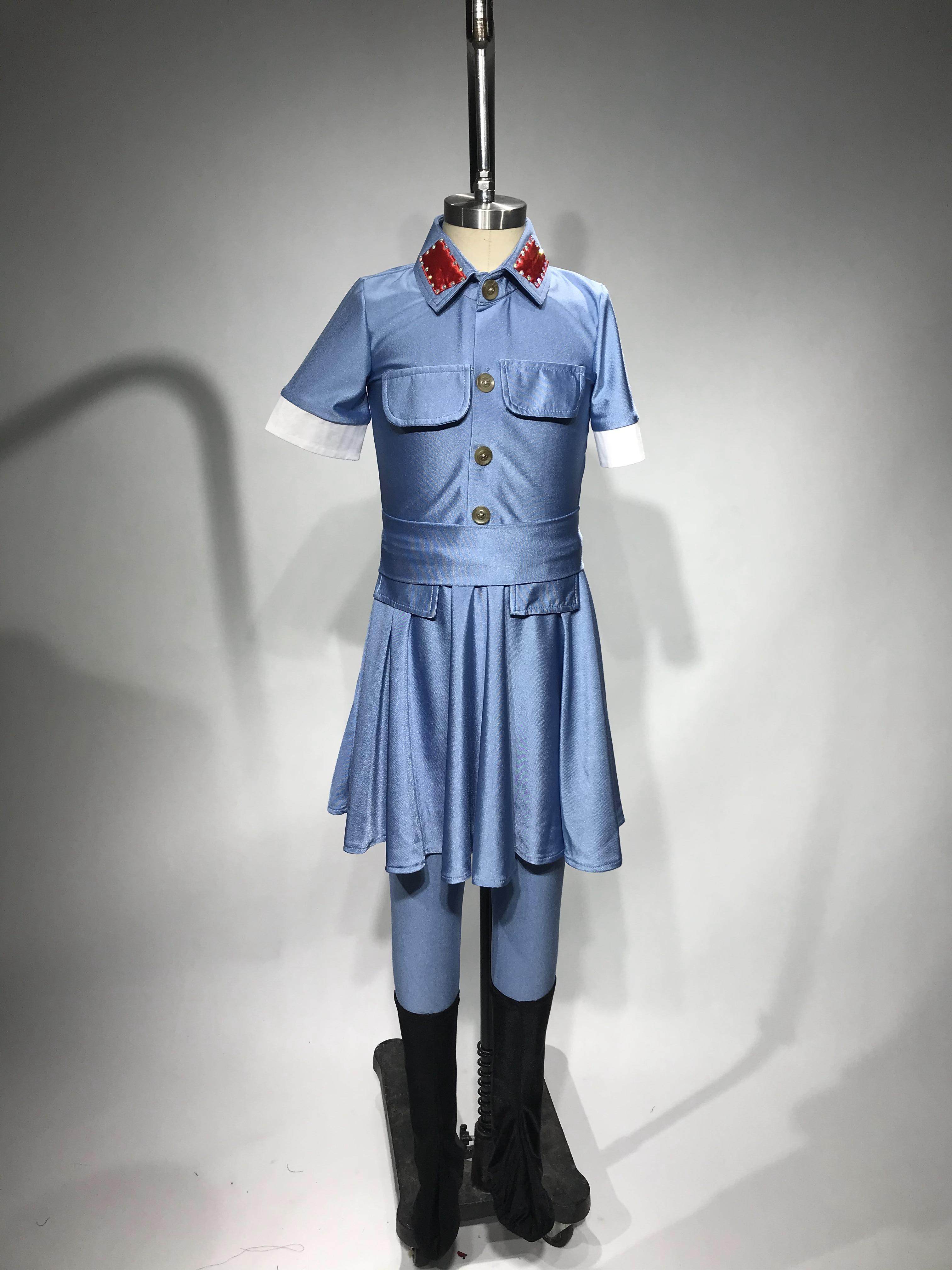 女童小红军演出服红星闪闪舞蹈服六一八路军衣服幼儿红军弹力套装