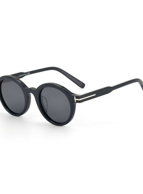 防紫外线圆框时尚男女通用墨镜