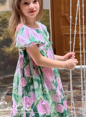 童装棉布裙子女童2025熙熙夏季新款公主裙礼服法式连衣裙超仙女孩