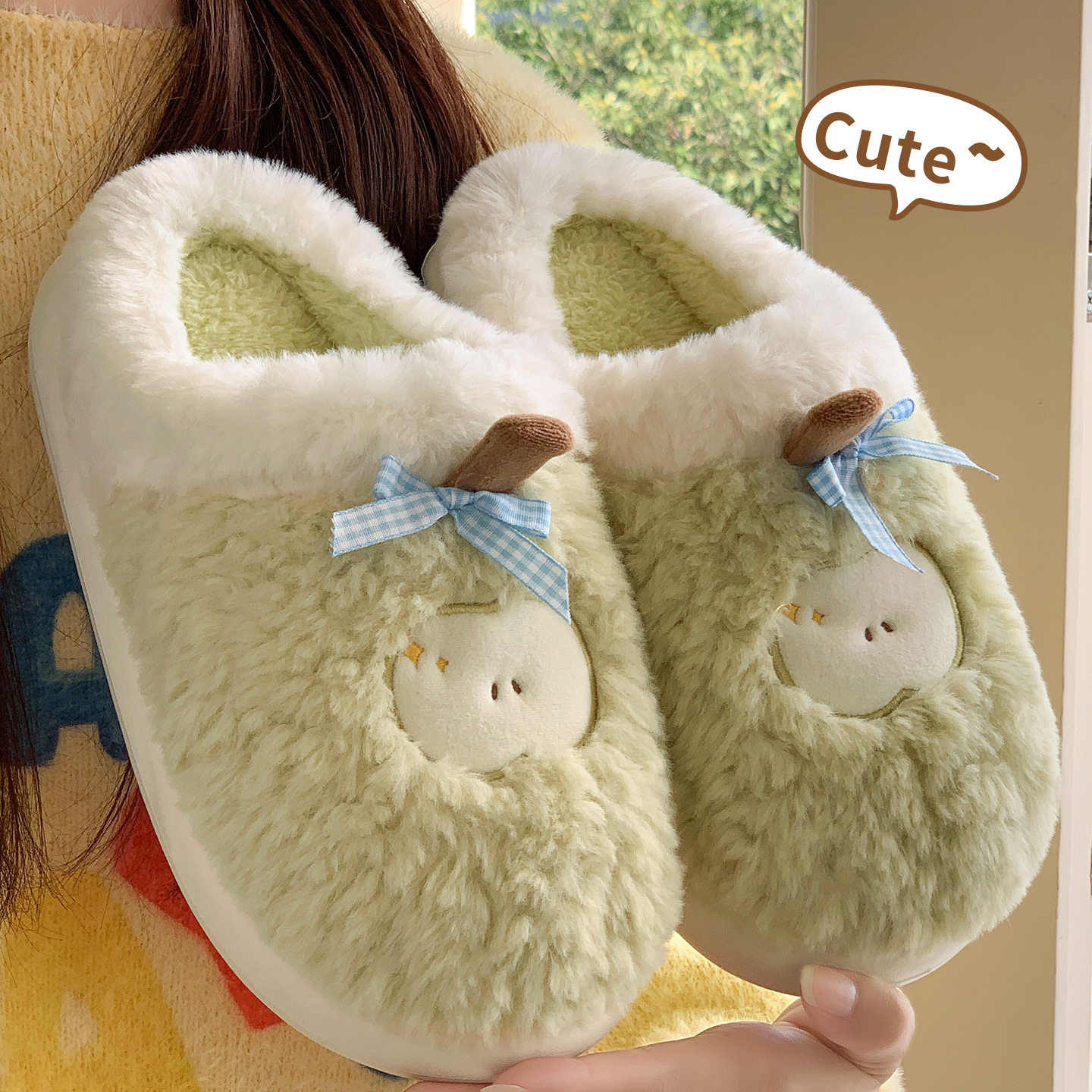 棉拖鞋女款秋冬季2025新款月子室内家居保暖情侣毛毛绒拖鞋男冬天