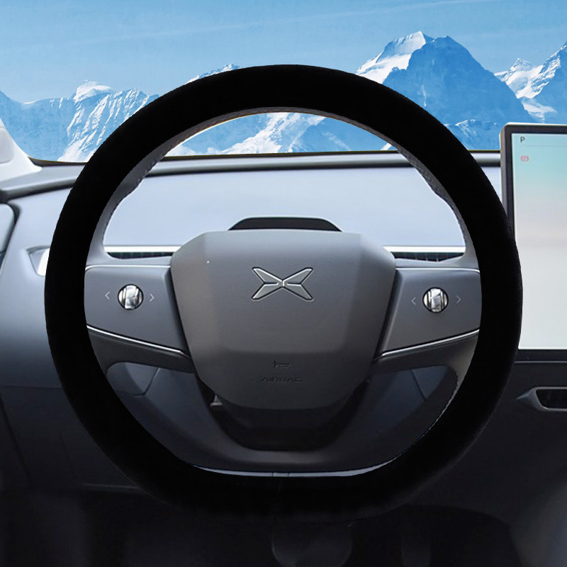 小鹏M03短毛绒方向盘套冬季保暖