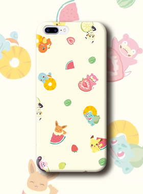 神奇宝贝精灵卡通平铺适用于苹果13荣60P50荣耀50三星S21手机壳