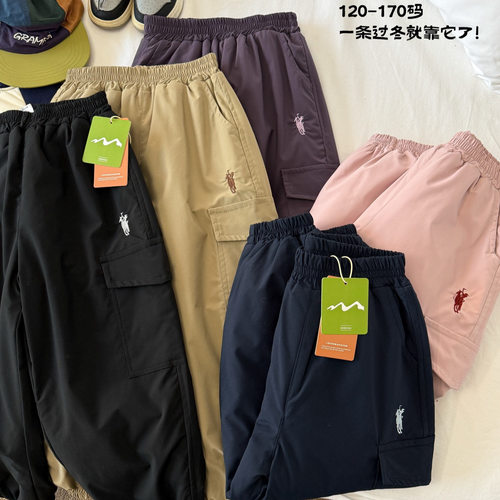 喜山野儿童5色轻量化工装棉裤韩版中大童轻便高潭舒适裤
