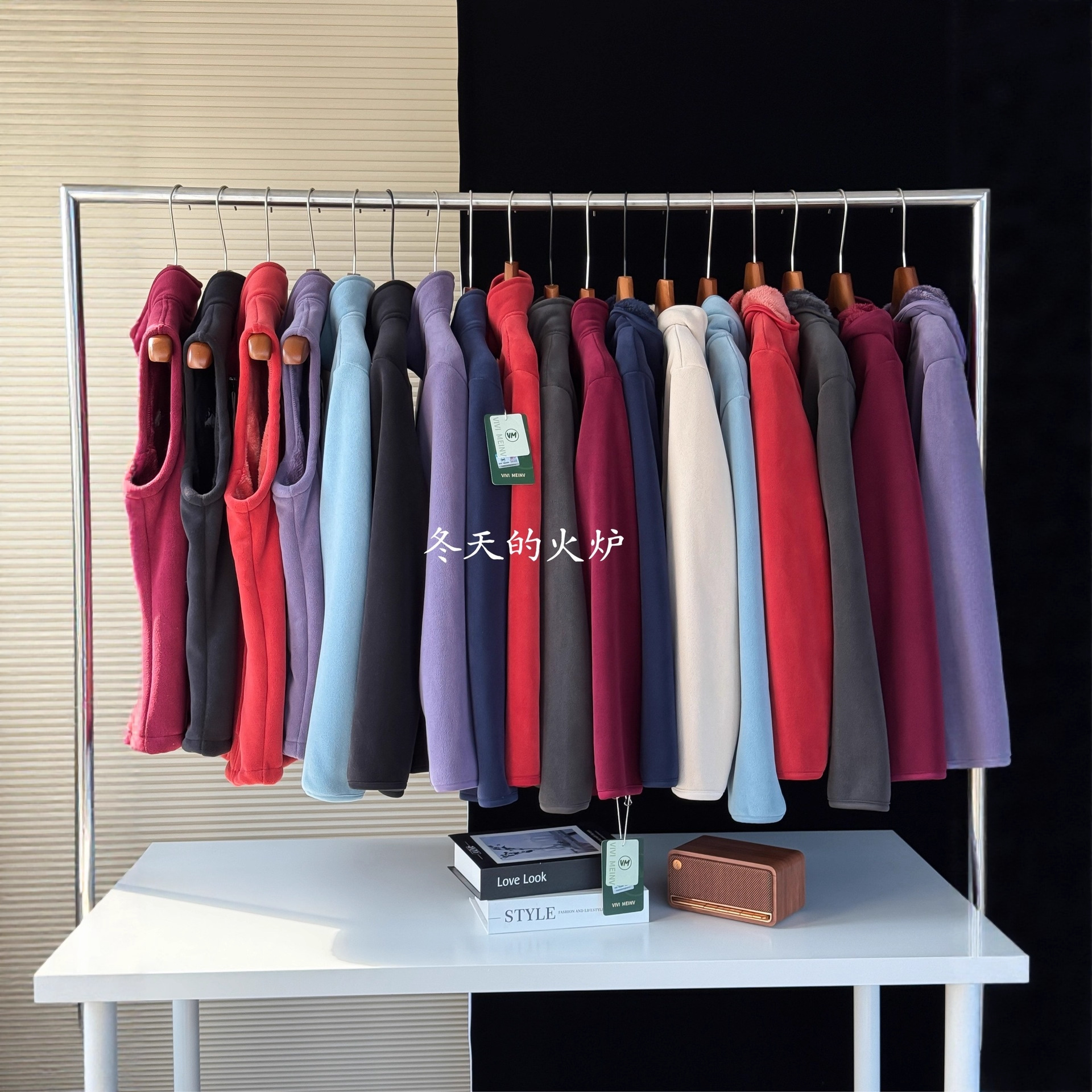 高密度奥粒绒外套女款北极绒抓绒衣内胆加绒加厚保暖内穿男