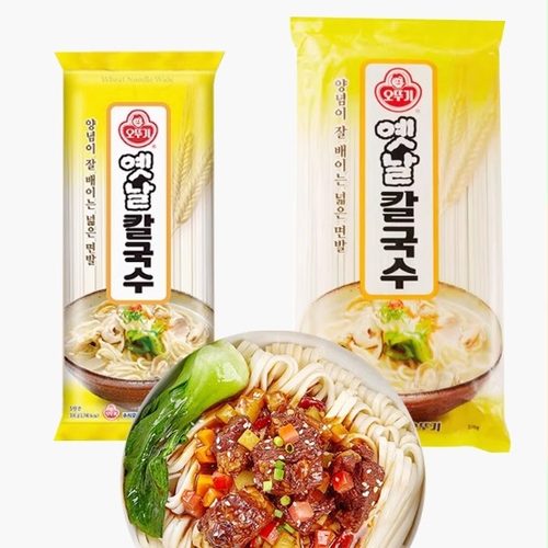 韩国进口宽面刀削面干面900g