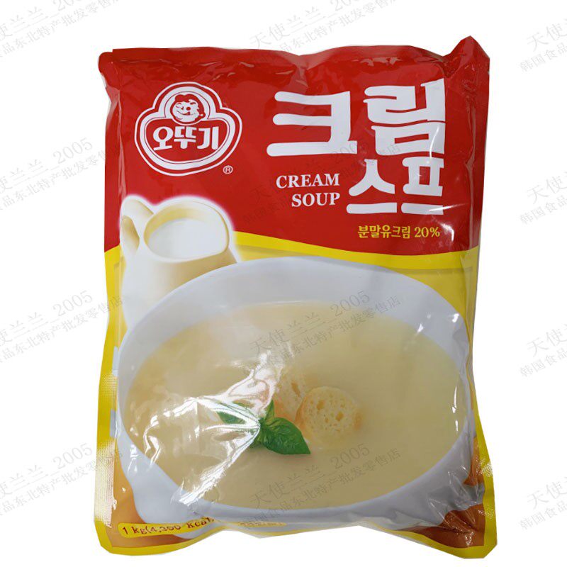 包邮韩国进口不倒翁速食奶油浓汤料调味粉1kg速食汤羹料502