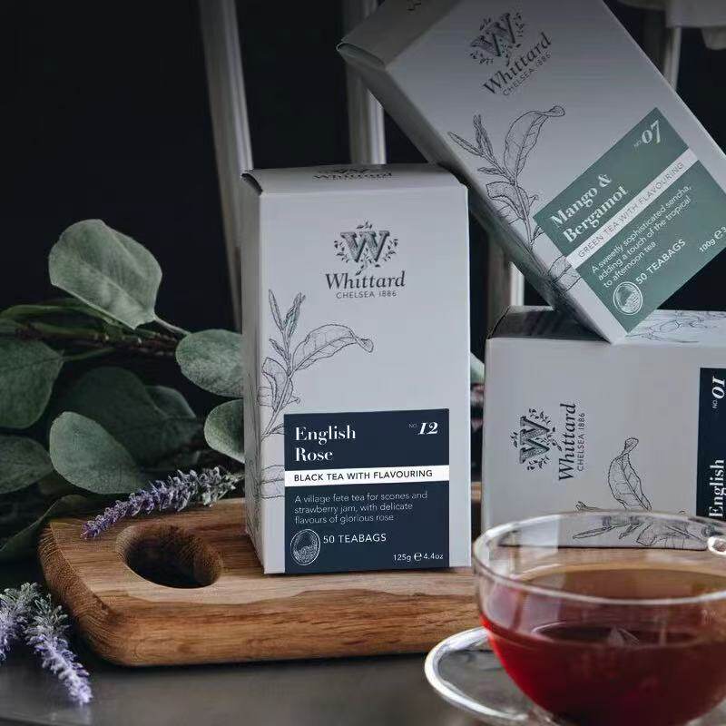 英国Whittard英式玫瑰红茶叶50片独立装袋泡茶下午茶女生茶花茶包