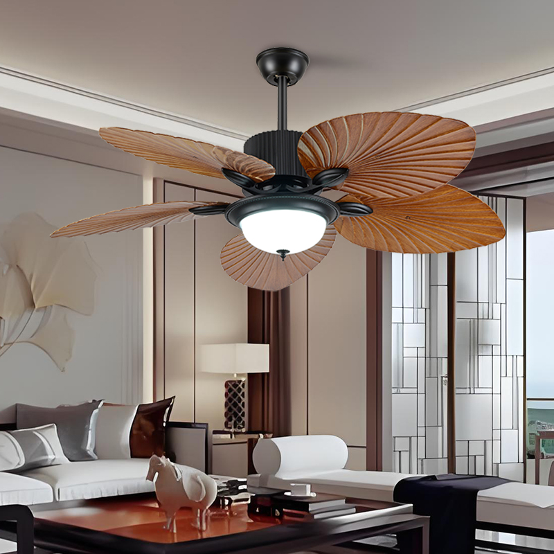 宸居法式中古客厅风扇灯中式餐厅电风扇吊灯东南亚复古卧室吊扇灯
